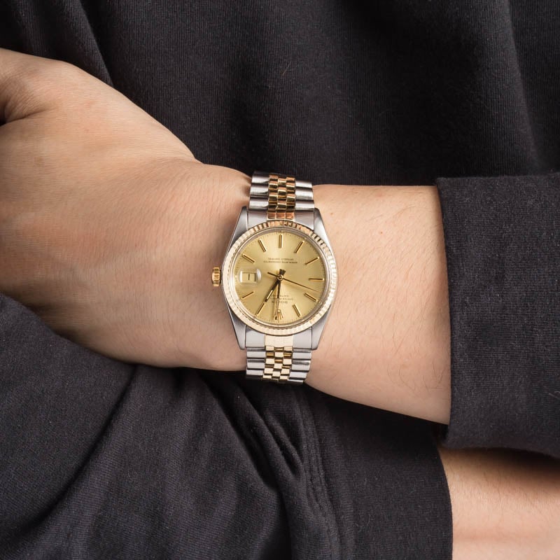 Clean Factory Super Clone Rolex Datejust 16013 Champagne Index 36MM