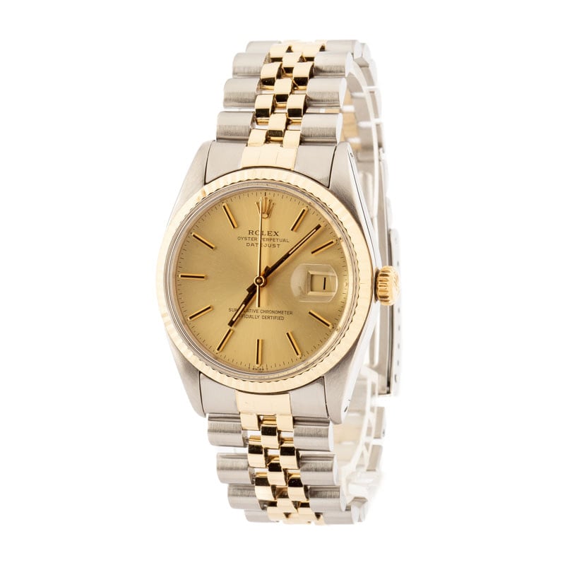 Clean Factory Super Clone Rolex Datejust 16013 Champagne Index 36MM
