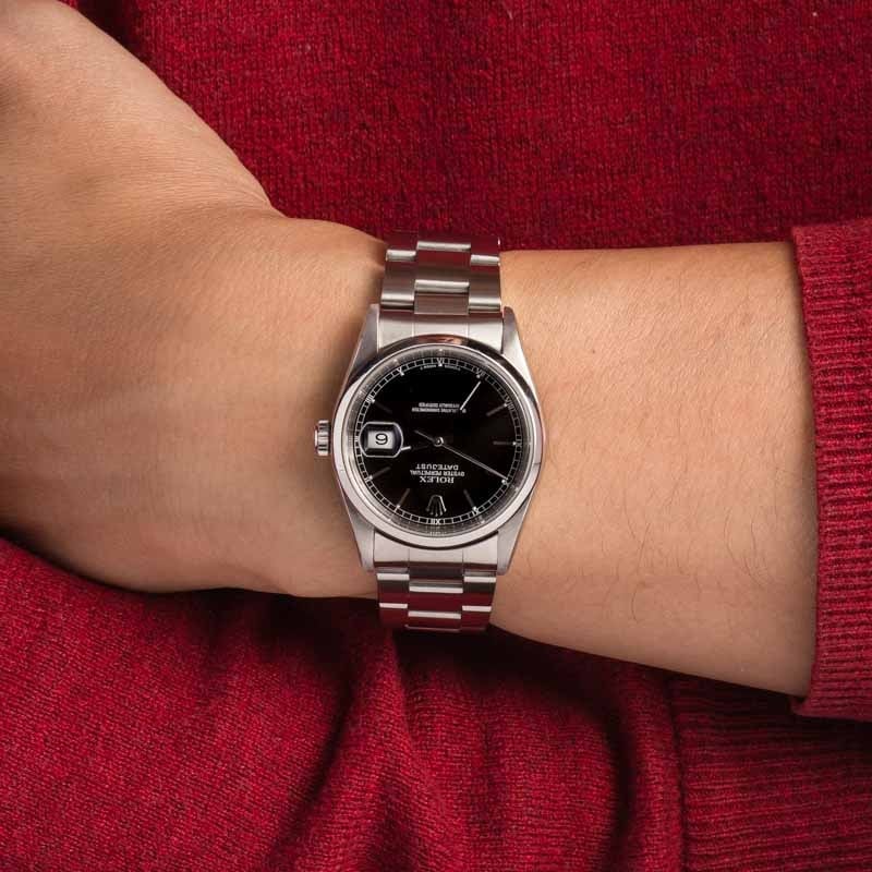 Clean Factory Super Clone Rolex Datejust 16200 Black Dial