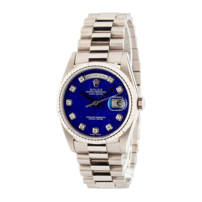 Super Clone Rolex Day-Date 18239 Lapis Diamond Dial - Image 3