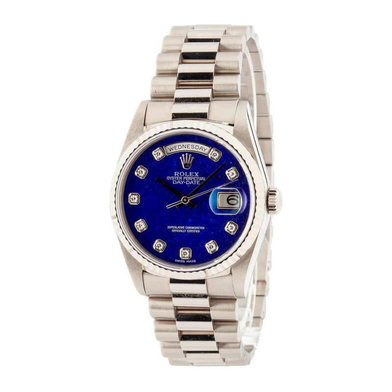 Super Clone Rolex Day-Date 18239 Lapis Diamond Dial
