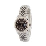 Super Clone Rolex Lady Datejust 28mm Slate Diamond Dial 279174 - Image 3