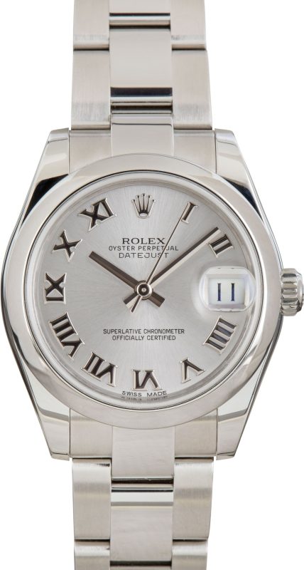 Clean Factory Super Clone Rolex Datejust 31 Rhodium Roman