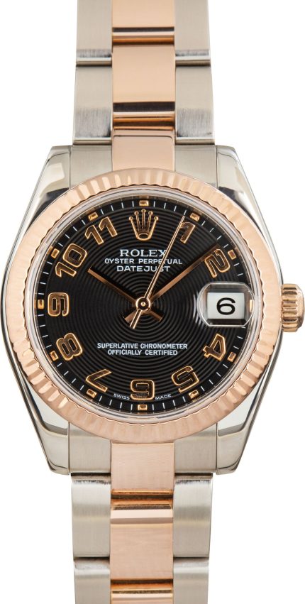 Clean Factory Super Clone Rolex Datejust 31 Ref 178241 Black Arabic Dial