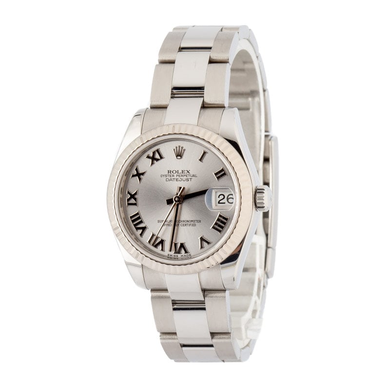 Clean Factory Super Clone Rolex Datejust 31 Rhodium Roman