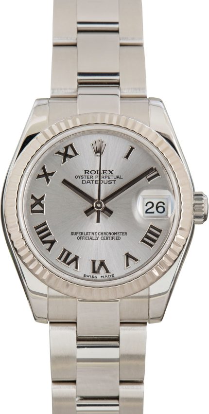 Clean Factory Super Clone Rolex Datejust 31 Rhodium Roman