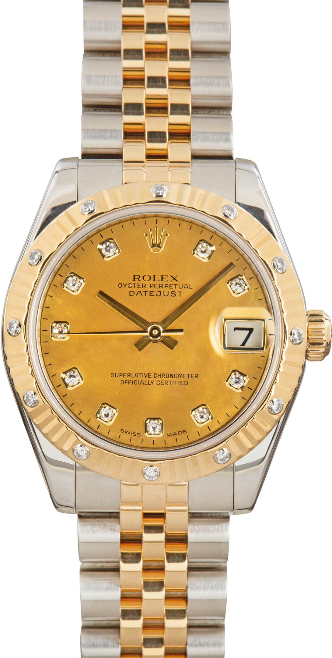 zUsed-Rolex-Datejust-31-178313-Champagne-Dial-SKU181696 Clean Factory Super Clone Rolex Datejust 31 Champagne MOP Diamond - Image 1