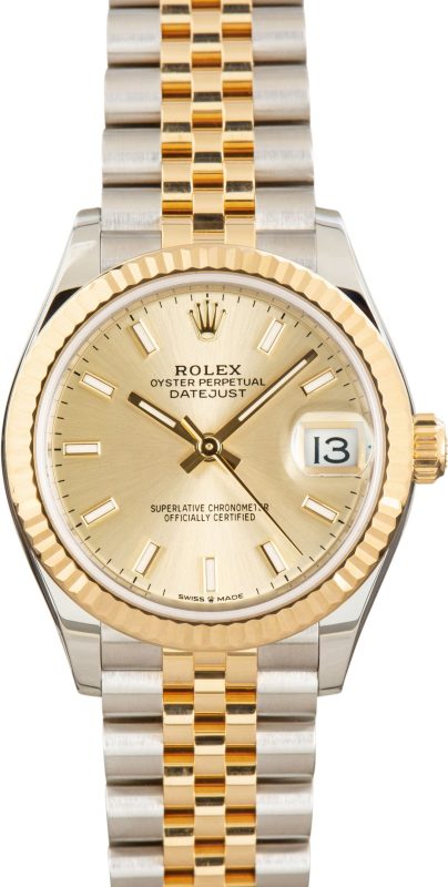 Super Clone Rolex Datejust 31 Two-Tone Champagne Dial AAA Rep