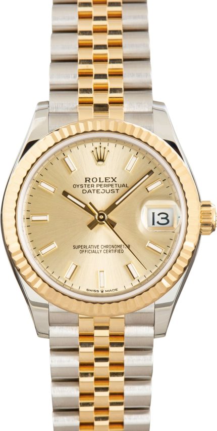 Super Clone Rolex Datejust 31 Two-Tone Champagne Dial AAA Rep