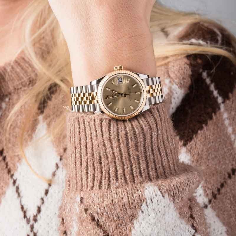 Super Clone Rolex Datejust 31 Two-Tone Champagne Dial AAA Rep