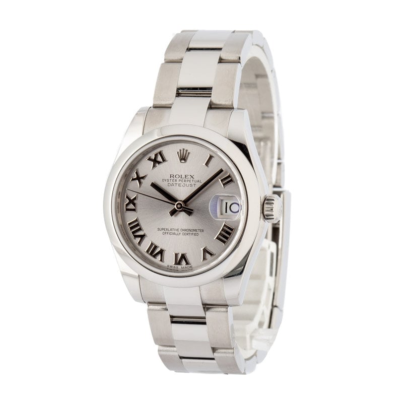 Clean Factory Super Clone Rolex Datejust 31 Rhodium Roman