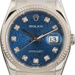 Super Clone Rolex Datejust 116234 Blue Diamond Dial Clean Factory