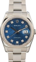 Super Clone Rolex Datejust 116234 Blue Diamond Dial Clean Factory