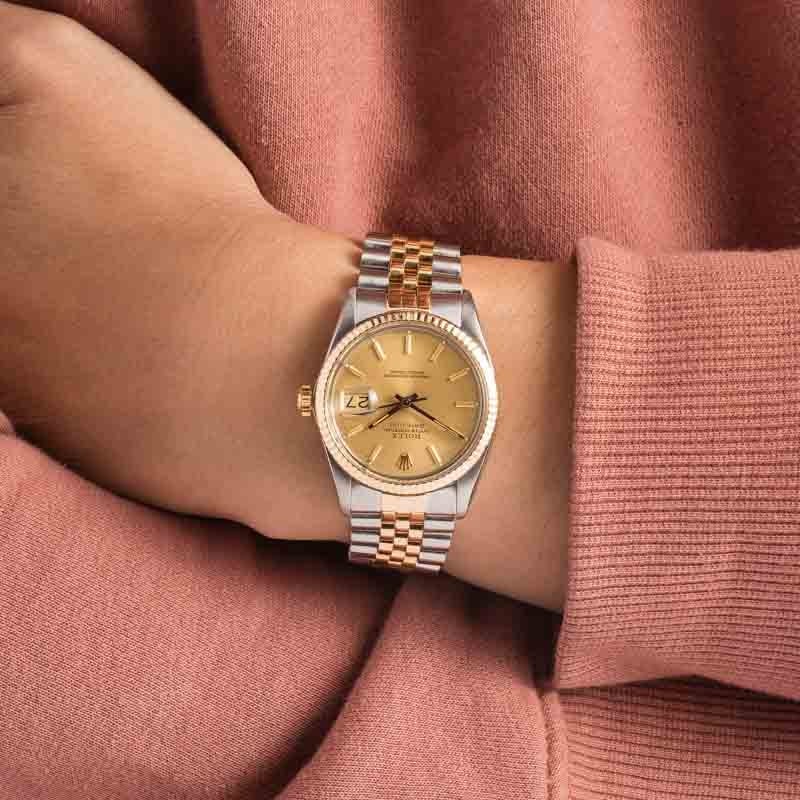 Clean Factory Super Clone Rolex Datejust 36 Ref 16013 Champagne Dial