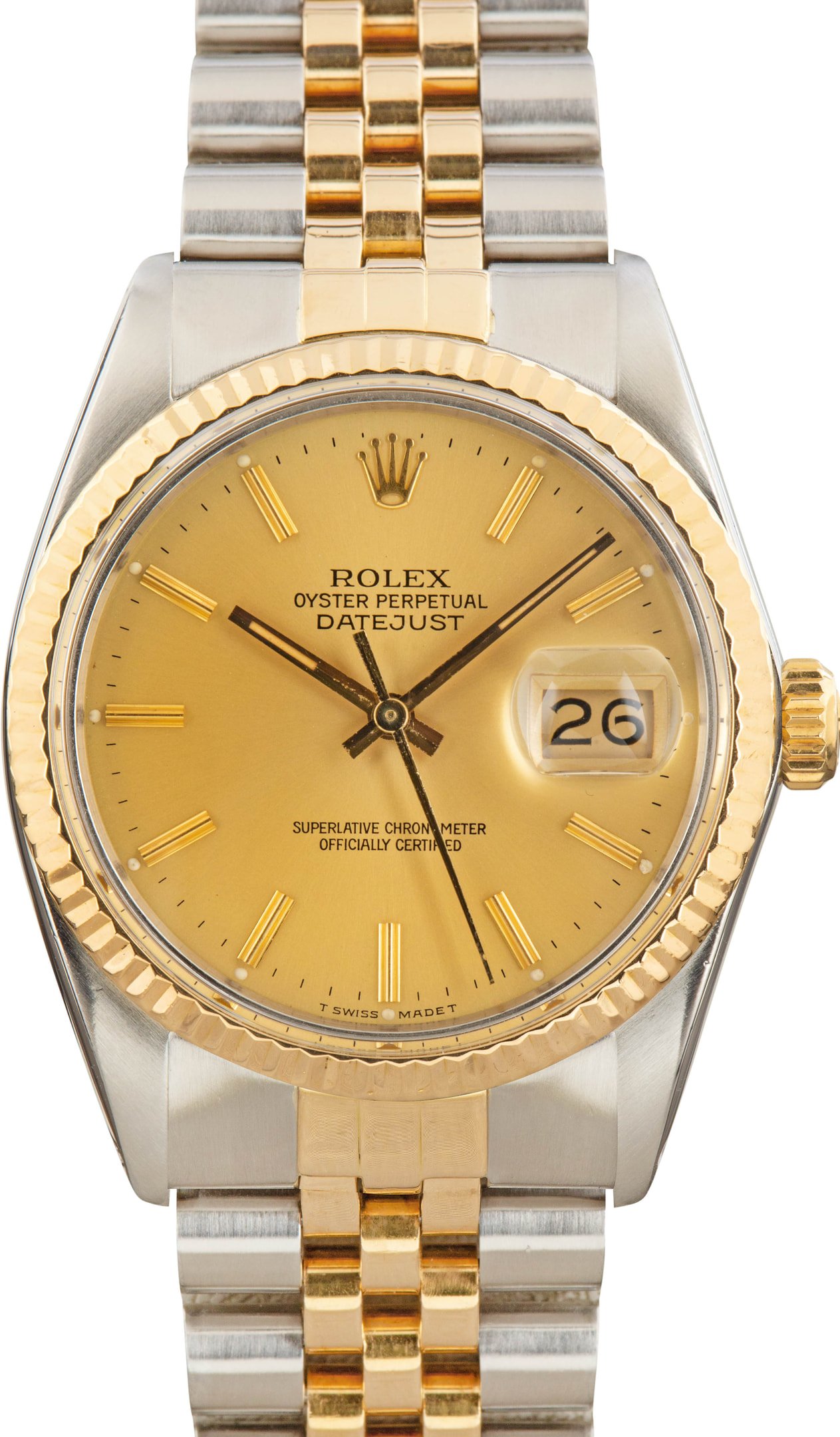zUsed-Rolex-Datejust-36-16013-Champagne-Index-Dial-SKU181096 Clean Factory Super Clone Rolex Datejust 36 Ref 16013 Champagne Dial - Image 1