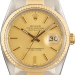 Super Clone Rolex Datejust 36 16013 Champagne Index Clean Factory