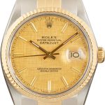Super Clone Rolex Datejust 36 Ref 16013 Champagne Linen Dial
