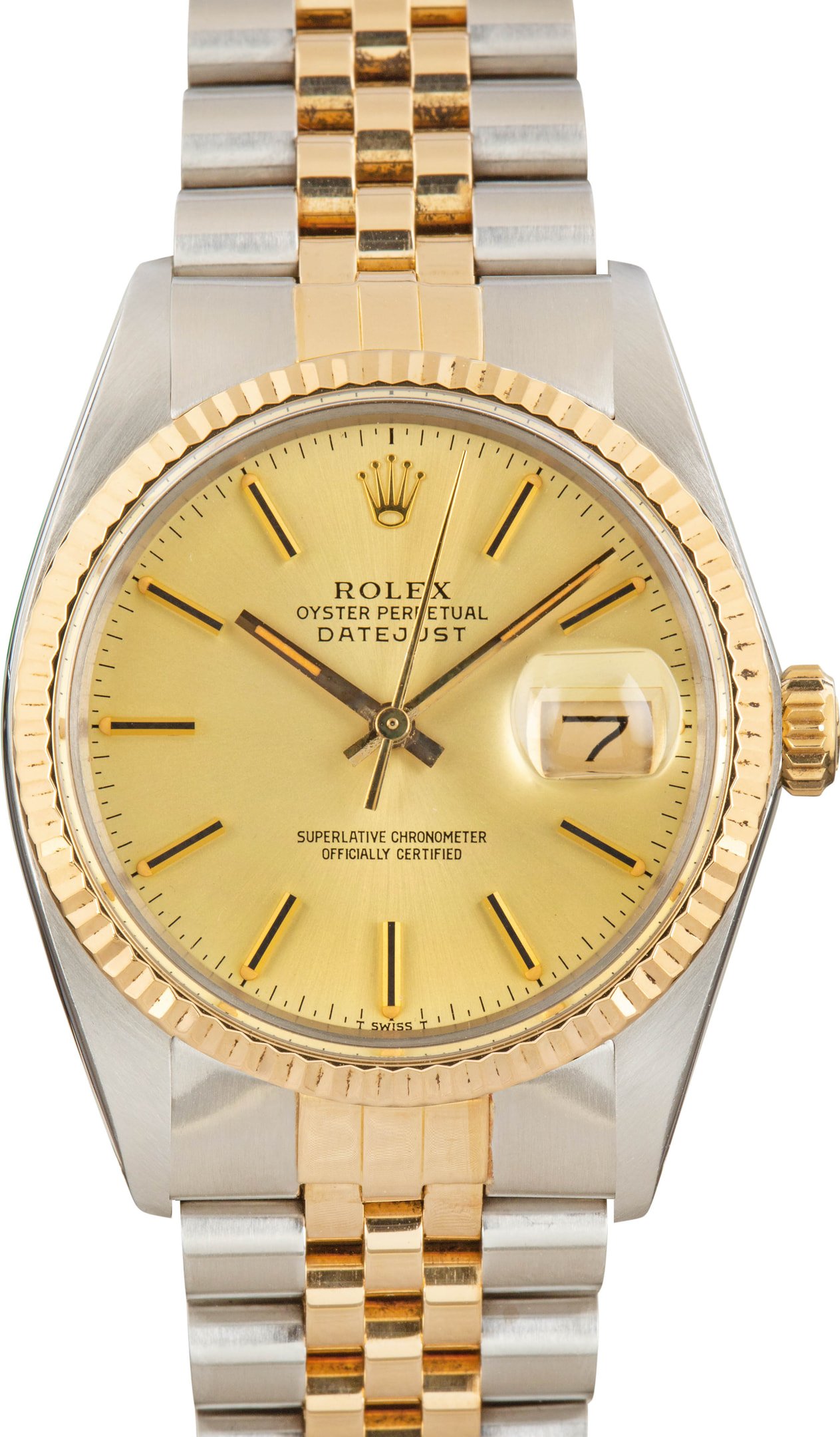 zUsed-Rolex-Datejust-36-16013-SKU181561 Clean Factory Super Clone Rolex Datejust 16013 Champagne Dial - Image 1