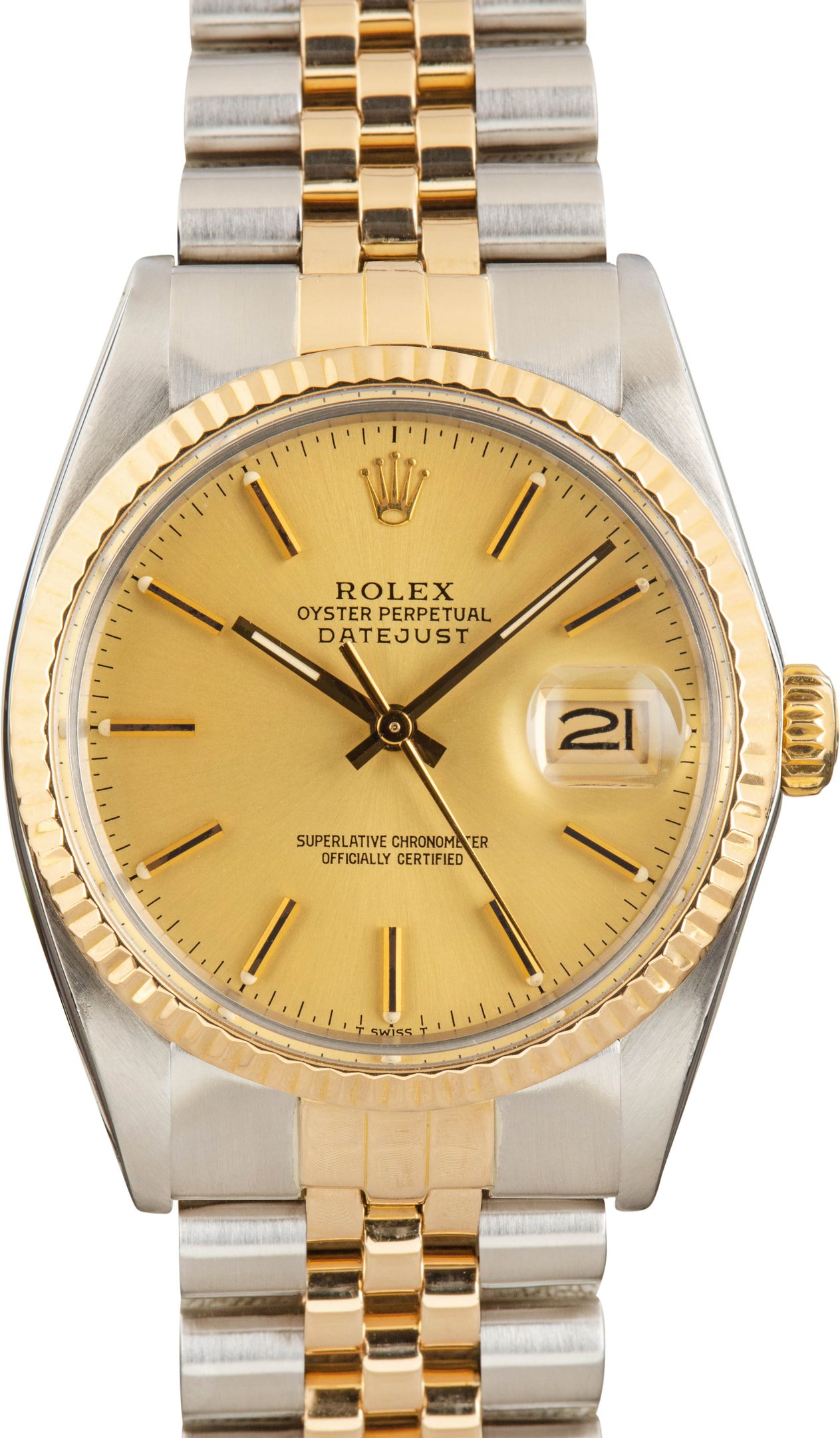 zUsed-Rolex-Datejust-36-16013-SKU182154 Clean Factory Super Clone Rolex Datejust 36 16013 Two-Tone - Image 1