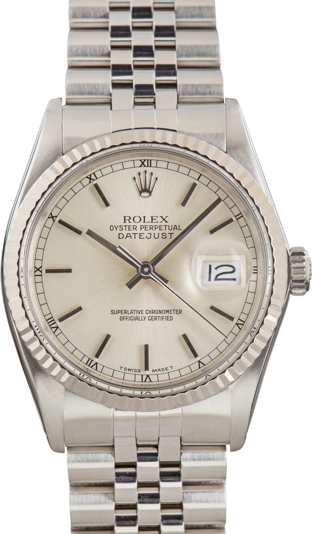 zUsed-Rolex-Datejust-36-16014-Silver-Index-Dial-SKU182944 Clean Factory Super Clone Rolex Datejust 16014 Silver Dial - Image 1