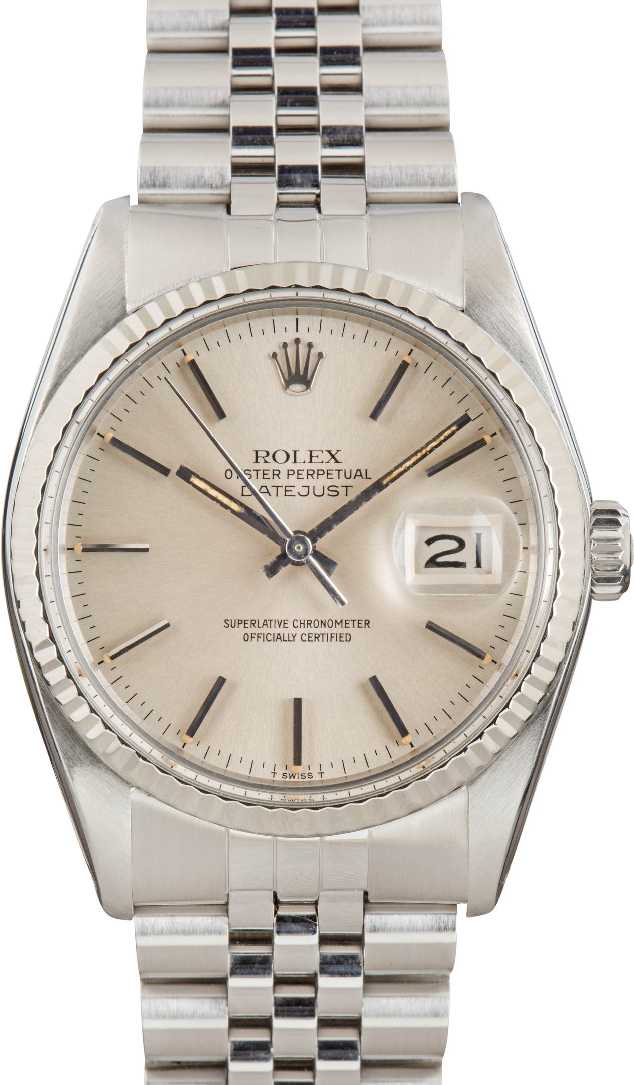 zUsed-Rolex-Datejust-36-16014-Silver-SKU175862 Clean Factory Super Clone Rolex Datejust 16014 Silver Dial AAA - Image 1