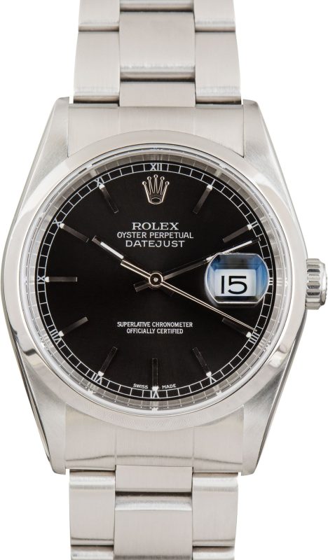 Clean Factory Super Clone Rolex Datejust 16200 Black Dial
