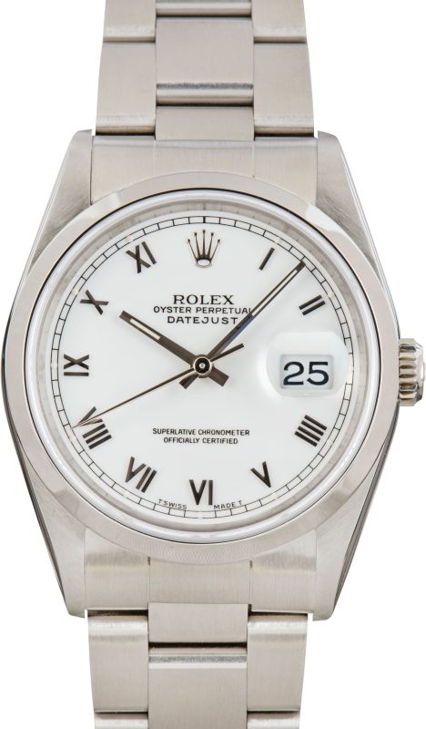Clean Factory Super Clone Rolex Datejust 36 16200 White Roman