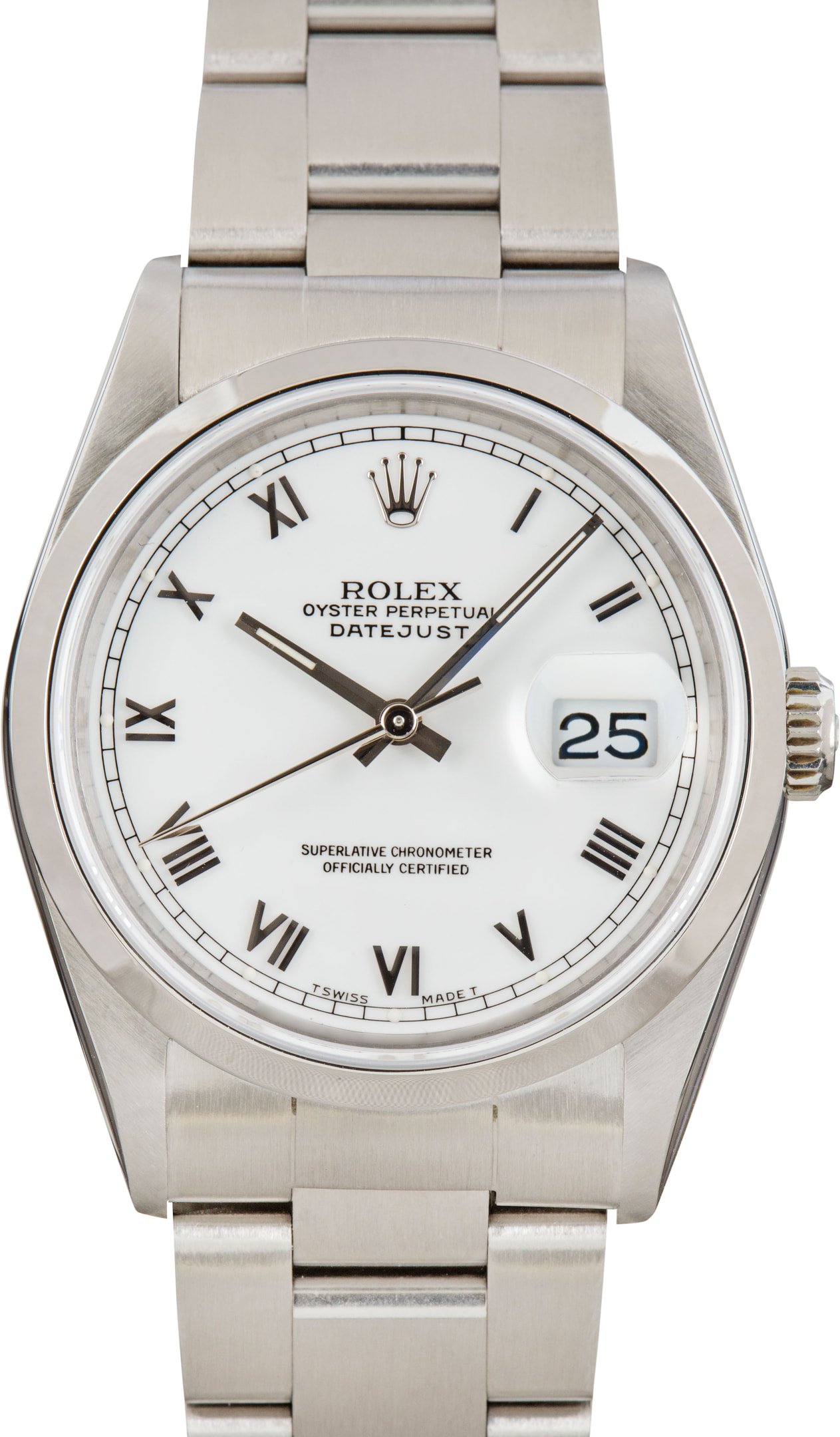 zUsed-Rolex-Datejust-36-16200-SKU182103 Clean Factory Super Clone Rolex Datejust 36 16200 White Roman - Image 1