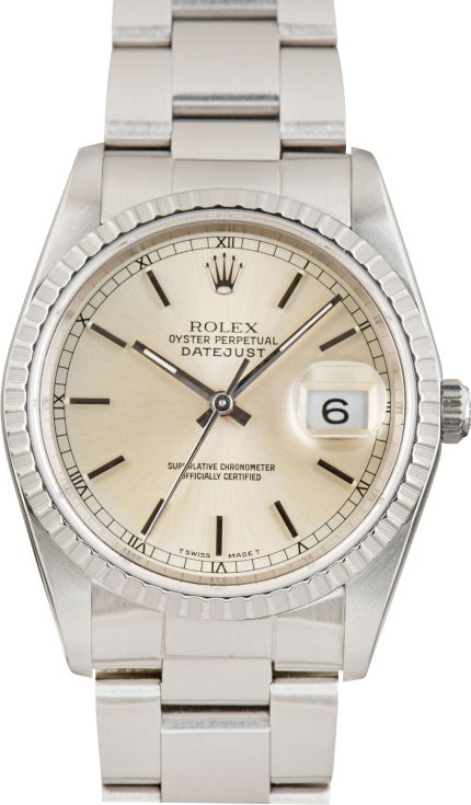 Clean Factory Super Clone Rolex Datejust 36 Ref 16220 Silver Dial