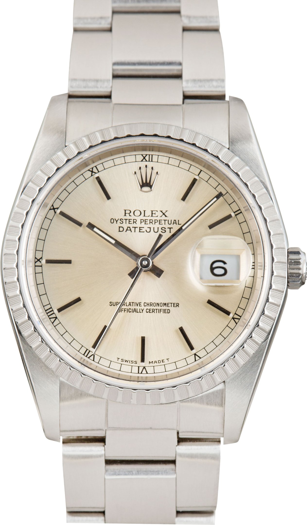 zUsed-Rolex-Datejust-36-16220-SKU175108-Silver Clean Factory Super Clone Rolex Datejust 36 Ref 16220 Silver Dial - Image 1