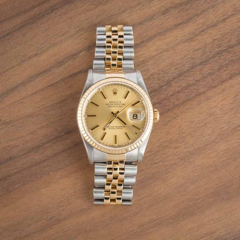 Super Clone Rolex Datejust 16233 Champagne Dial Clean Factory