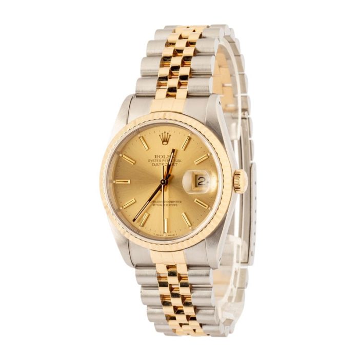 Super Clone Rolex Datejust 36 16233 Champagne Steel Gold - Image 3