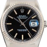 Clean Factory Super Clone Rolex Datejust 36 Ref 16234 Black Dial