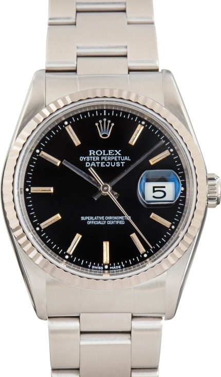 Clean Factory Super Clone Rolex Datejust 36 Ref 16234 Black Dial