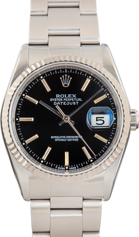 Clean Factory Super Clone Rolex Datejust 36 Ref 16234 Black Dial