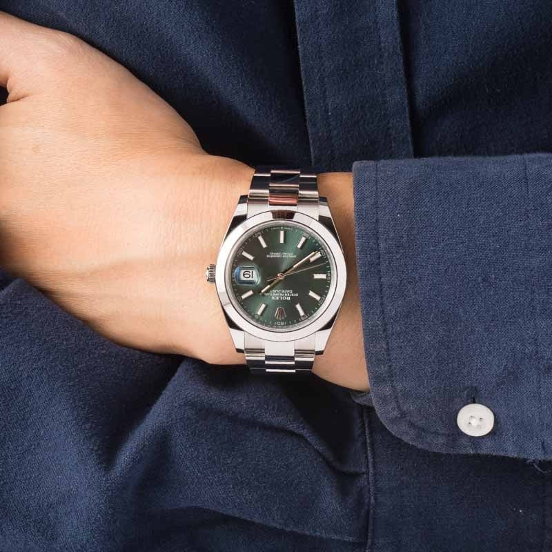 Clean Factory Super Clone Rolex Datejust 41 Green Dial AAA Rep