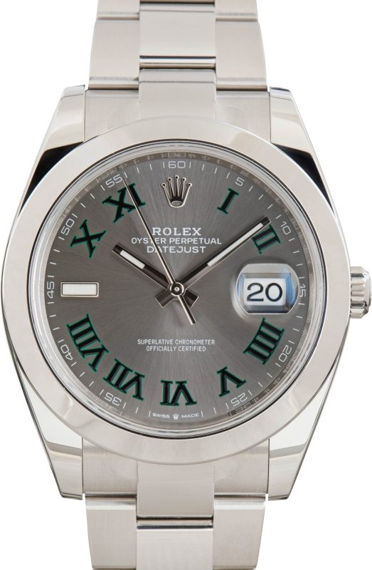 Super Clone Rolex Datejust 41 Wimbledon Roman Dial Clean Factory