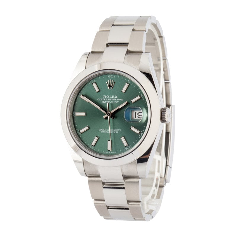 Clean Factory Super Clone Rolex Datejust 41 Green Dial AAA Rep