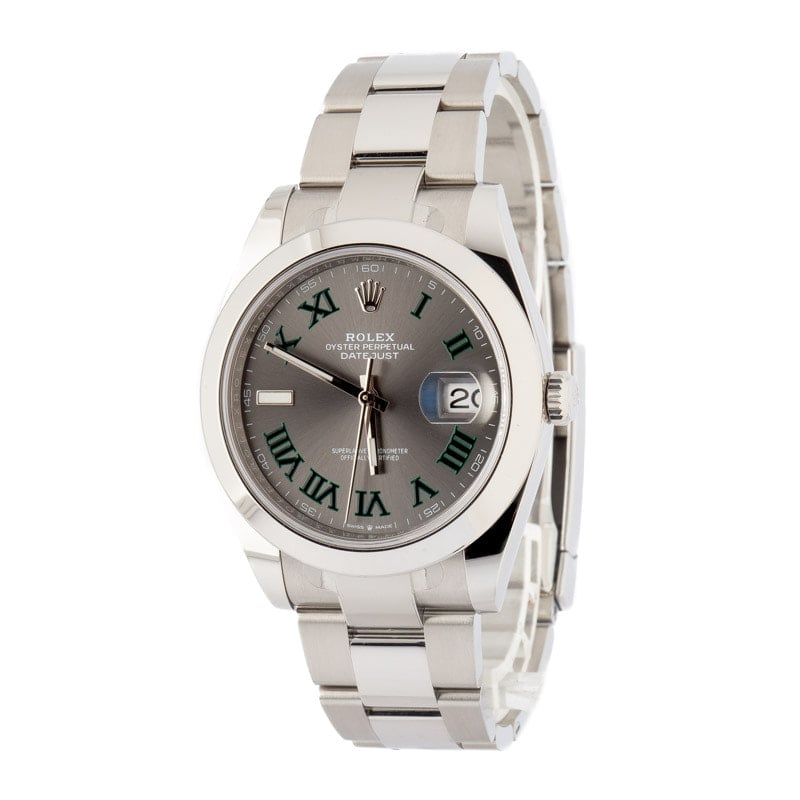 Super Clone Rolex Datejust 41 Wimbledon Roman Dial Clean Factory