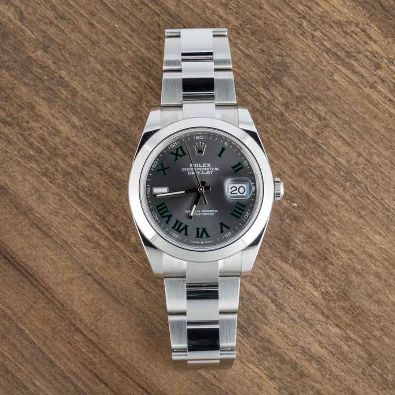 Super Clone Rolex Datejust 41 Wimbledon Roman Dial Clean Factory