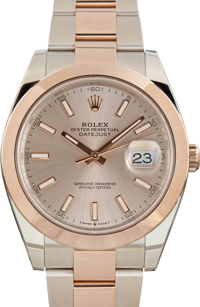 Clean Factory Super Clone Rolex Datejust 41 Rose Gold Sundust - Image 2