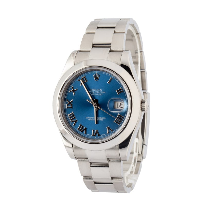 Super Clone Rolex Datejust II 116300 Blue Roman 41mm