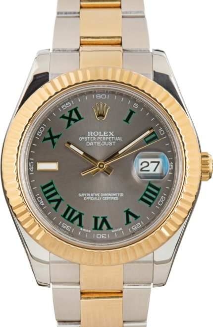Clean Factory Super Clone Rolex Datejust II 116333 Wimbledon Two-Tone