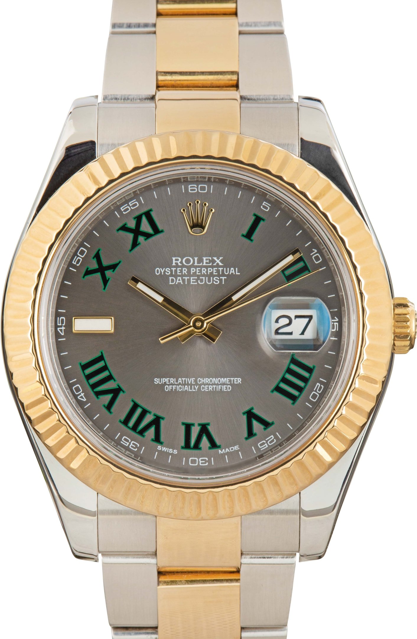 zUsed-Rolex-Datejust-II-116333-SKU181426 Clean Factory Super Clone Rolex Datejust II 116333 Wimbledon Two-Tone - Image 1