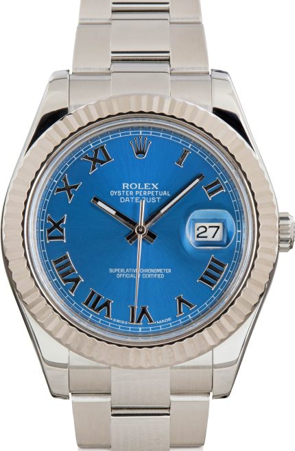 Super Clone Rolex Datejust II 116334 Blue Roman 41mm