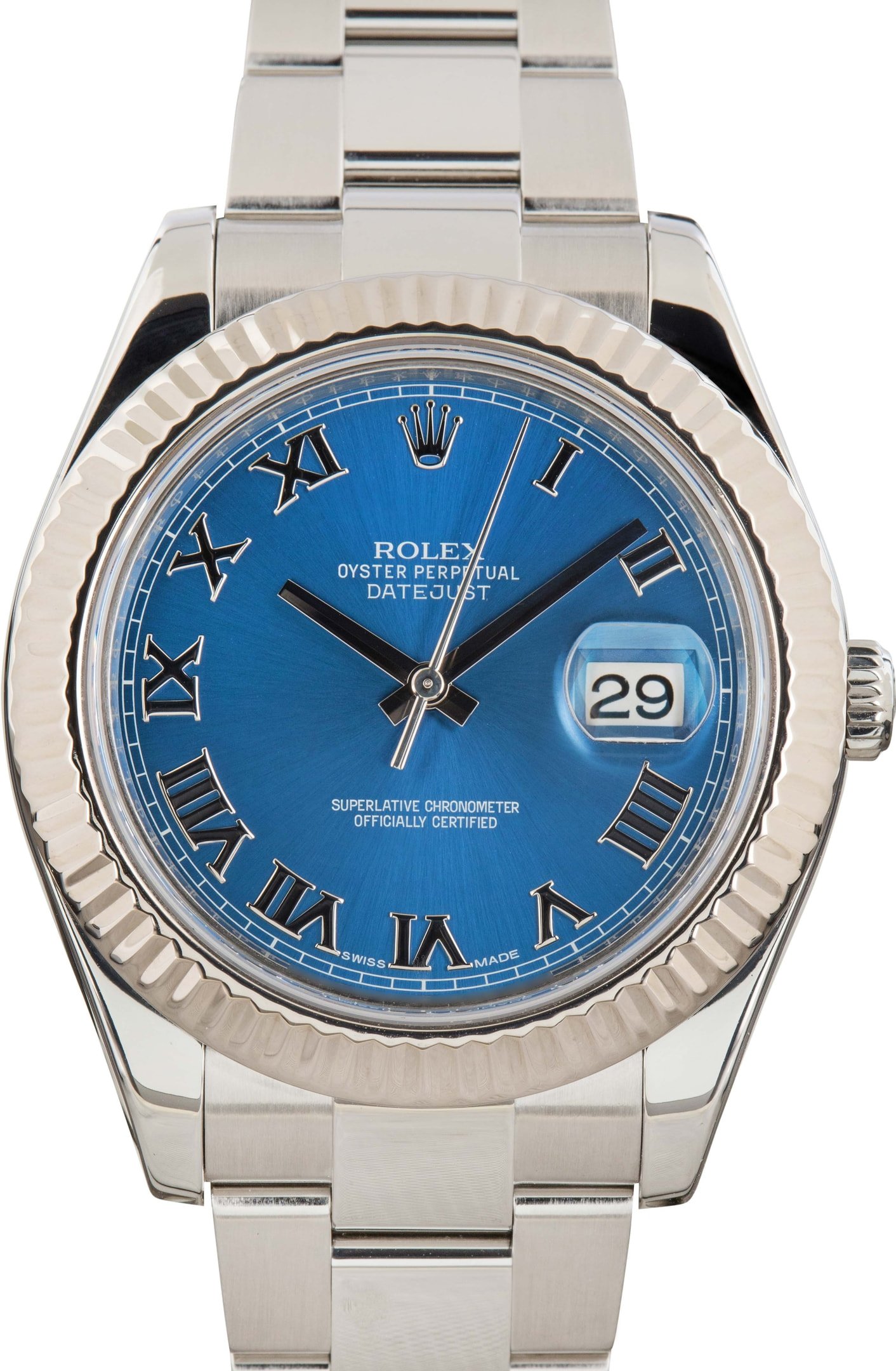 zUsed-Rolex-Datejust-II-116334-Blue-Roman-Dial-SKU181686 Super Clone Rolex Datejust II 116334 Blue Roman Clean Factory - Image 1