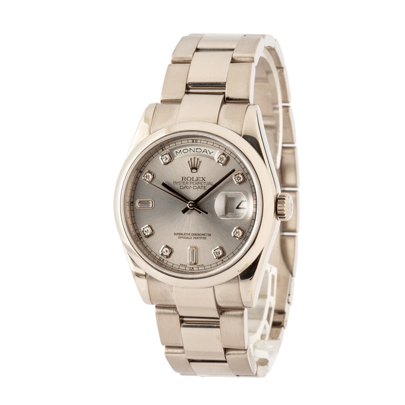 Clean Factory Super Clone Rolex Day-Date 36 White Gold 118209