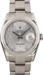 Clean Factory Super Clone Rolex Day-Date 36 White Gold 118209