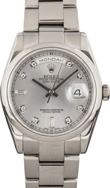 Clean Factory Super Clone Rolex Day-Date 36 White Gold 118209
