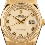 Clean Factory Super Clone Rolex Day-Date 118238 Ivory Roman Dial
